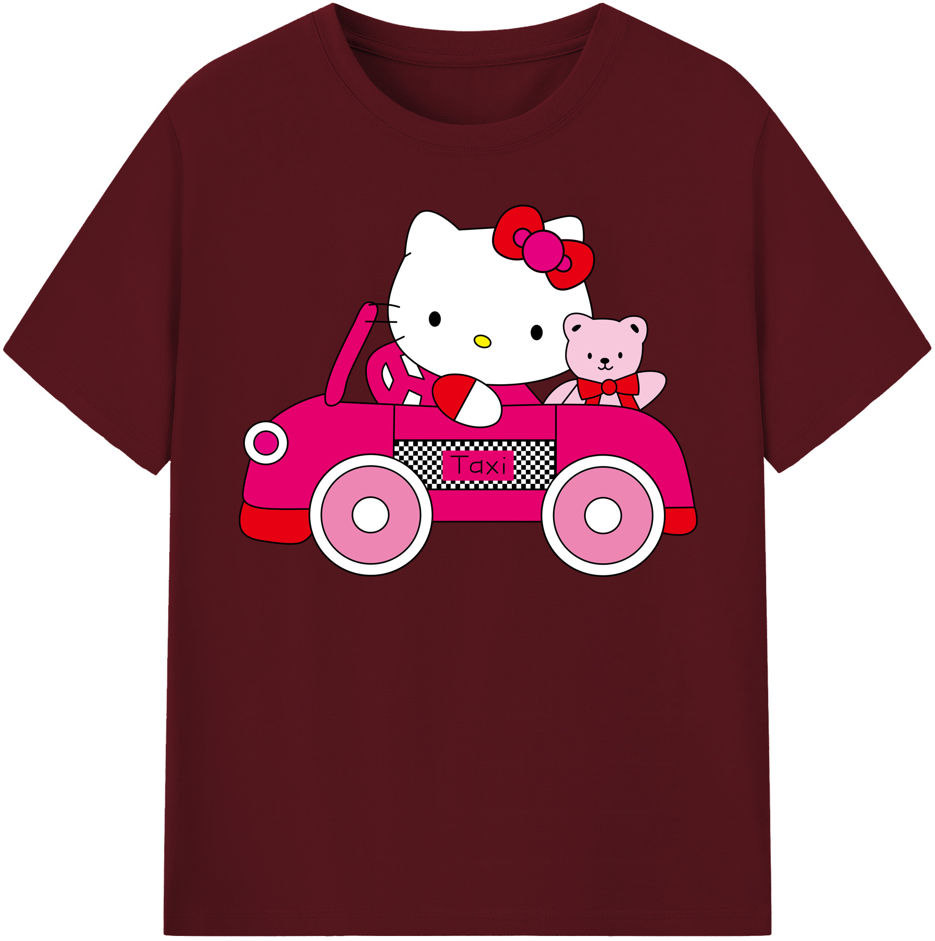 （画像用） Hello Kitty ハローキティ 綿100％半袖Tシャツ（フロントプリント）
